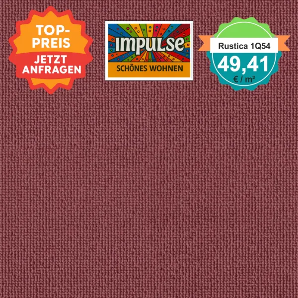 Vorwerk Rustica 1Q54 rot Teppichboden – Draufsicht quadratisch